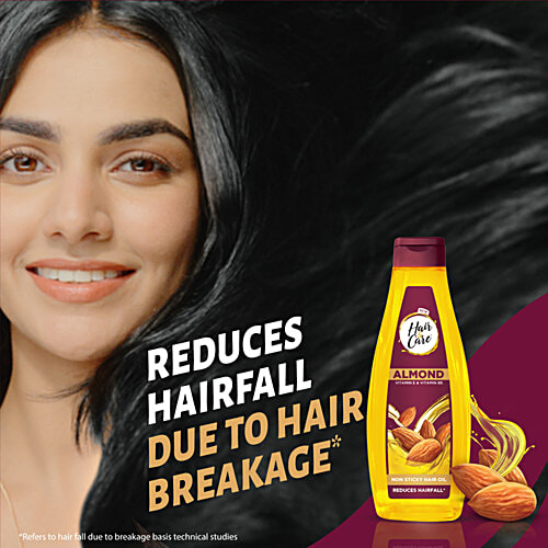 Hair & Care Non-Sticky Dry Fruit Hair Oil - For Strong & Silky Hair, Goodness of Walnut & Almond, Vitamin E & Vitamin B5, 300 ml Vitamin E & Vitamin B5