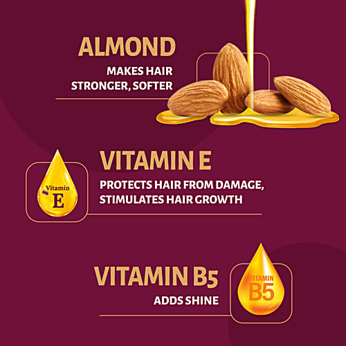 Hair & Care Non-Sticky Dry Fruit Hair Oil - For Strong & Silky Hair, Goodness of Walnut & Almond, Vitamin E & Vitamin B5, 300 ml Vitamin E & Vitamin B5