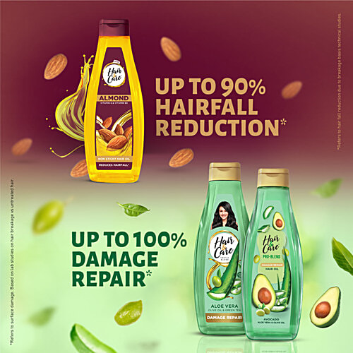 Hair & Care Non-Sticky Dry Fruit Hair Oil - For Strong & Silky Hair, Goodness of Walnut & Almond, Vitamin E & Vitamin B5, 300 ml Vitamin E & Vitamin B5