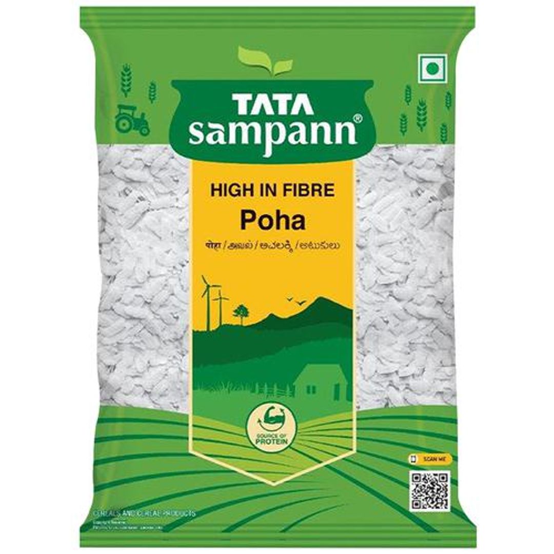 Tata Sampann High in Fibre Poha(Thick), 500 g 