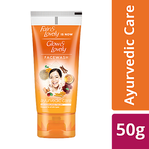 Buy Glow & Lovely Ayurvedic Care Face Wash Natural Healthy Glowing Skin
