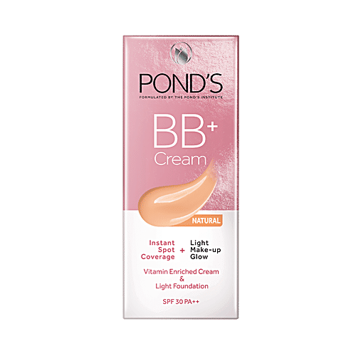 Ponds BB+ Cream - Rich In Vitamin, Instant Spot Coverage, Light Make-Up Glow, 30 g Medium 