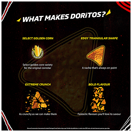 Doritos Nacho Chips - Sweet Chilli Flavour, 23 g Extreme Crunch