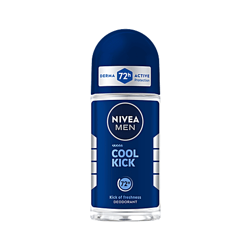Nivea Cool Kick Deodorant Roll On - 48h Long Lasting Freshness, 50 ml  48h Long lasting Freshness