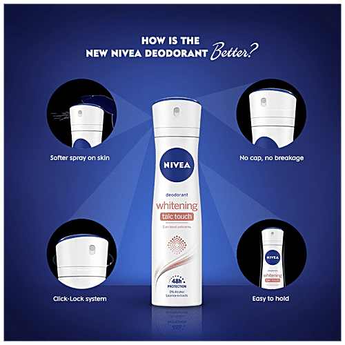 Nivea Whitening Talc Touch Deodorant, 150 ml  