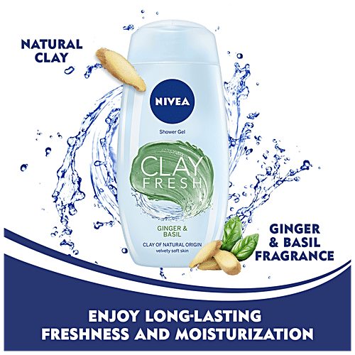 Buy Nivea Clay Fresh Shower Gel Ginger & Basil Online at Best Price