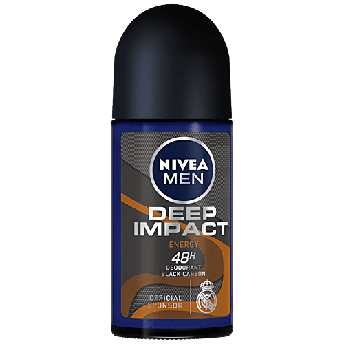 Nivea Deodorant Roll On - Deep Impact Energy, 48 H Anti-Perspirant Freshness, 50 ml  48 h Freshness, Anti Perspirant
