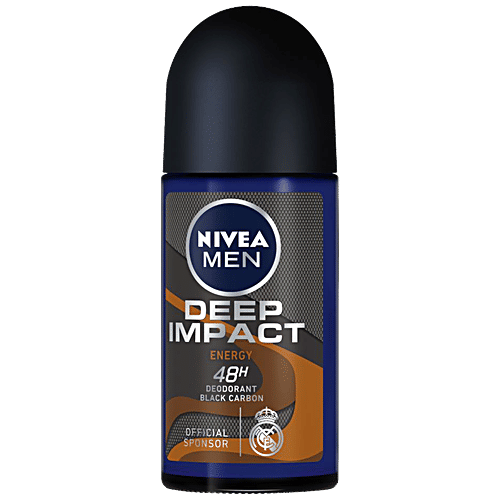 Nivea Deodorant Roll On - Deep Impact Energy, 48 H Anti-Perspirant Freshness, 50 ml  48 h Freshness, Anti Perspirant