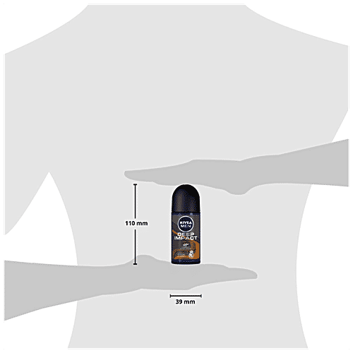 Nivea Deodorant Roll On - Deep Impact Energy, 48 H Anti-Perspirant Freshness, 50 ml  48 h Freshness, Anti Perspirant
