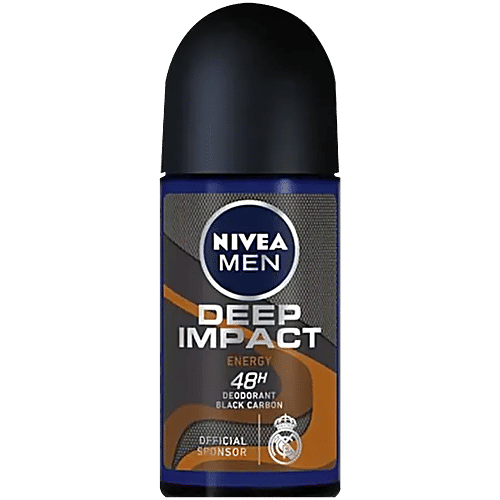 Nivea Deodorant Roll On - Deep Impact Energy, 48 H Anti-Perspirant Freshness, 50 ml  48 h Freshness, Anti Perspirant