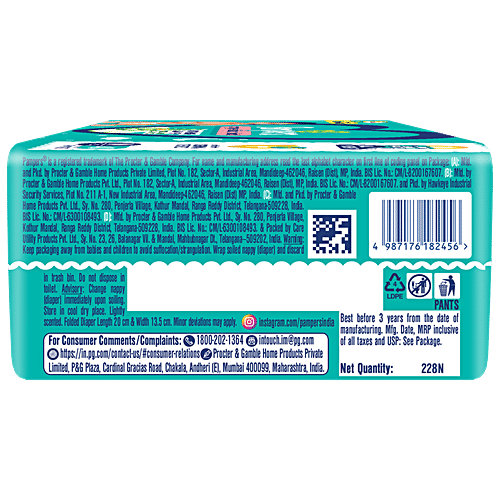 Pampers  Complete Skin Comfort Diaper Pants - M, 7-12 Kg, 228 pcs  Anti-Rash Blanket, Lotion With Vitamin E & Aloe Vera