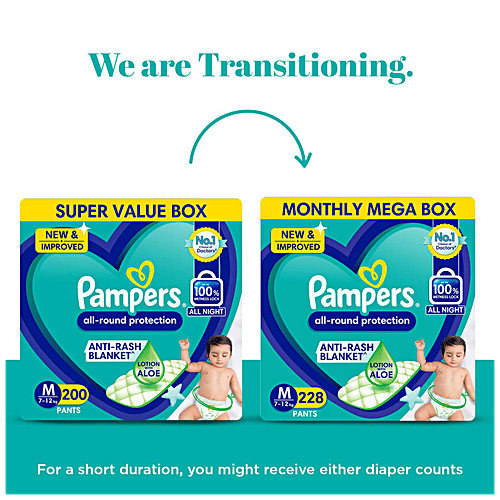 Pampers  Diaper Pants Super Value Box - Medium, 200 pcs  