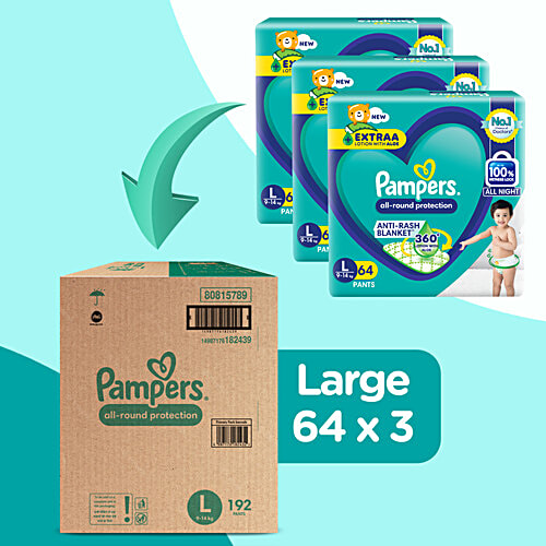 Pampers  Diaper Pants Super Value Box - Large, 168 pcs  