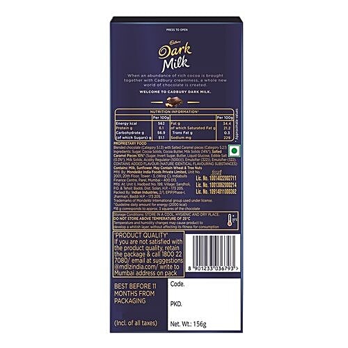 Buy Cadbury Dairy Milk Chocolate Bar Salted Caramel Online at Best