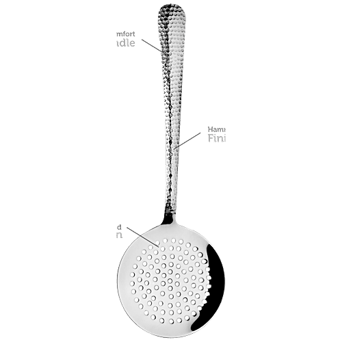 bb home Stainless Steel Kitchen Tools - Turner + Skimmer + Ladle, Hammered, 3 pcs  Hammered