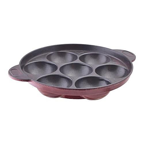 Le Kaviraj Appam Patra/Panniyarkal - 7 Rounds, Maroon, 1 pc  