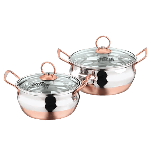 Buy Kitchen Essentials Stainless Steel Cook & Serve Pot Set Copper