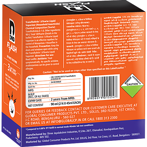 DND Flash Refill - Dual Pack, 45 ml (2 x 45 ml) 