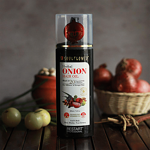 Buy Soulflower Onion Hair Oil For Hair Growth & Hair Fall Control