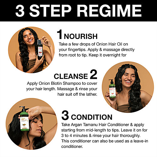 Soulflower Onion Hair Oil - For Hair Growth & Hair Fall Control, Enriched With Amla, 220 ml  Paraben Free, Silicone Free