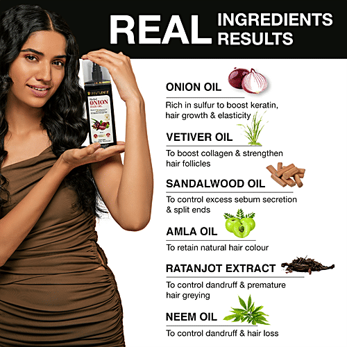 Buy Soulflower Onion Hair Oil For Hair Growth & Hair Fall Control