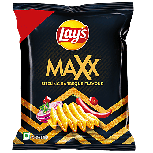 Buy Lay's Maxx Potato Chips Sizzling Barbeque, Crunchy Online at Best