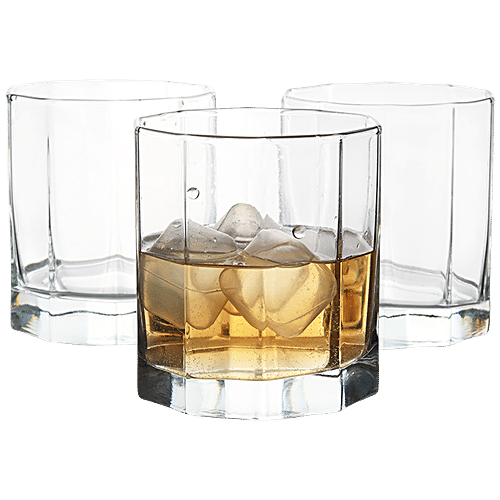 BB Home Octa Whisky/Juice Glass Tumbler, 315 ml (Set of 6) 