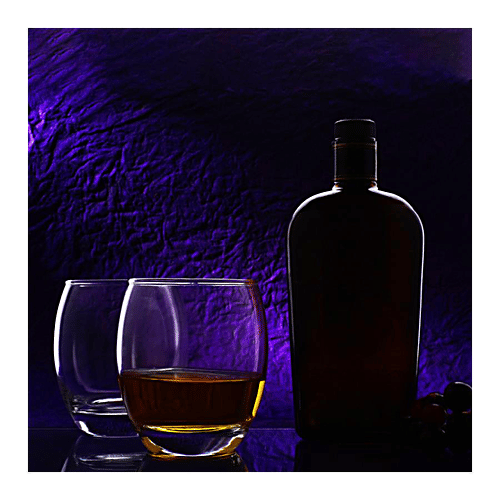 BB Home Cross Whisky/Juice Glass Tumbler, 400 ml (Set of 6) 