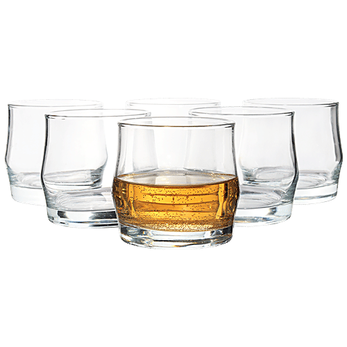BB Home Barrel Whisky/Juice Glass Tumbler, 351 ml (Set of 6) 