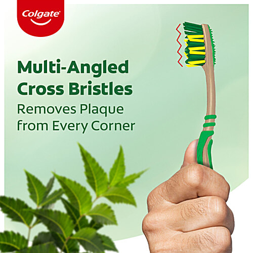Colgate ZigZag Neem Soft Toothbrush - Medium, 3 pcs  Soft Tongue Cleaner, Zig Zag Bristle, Deep Clean Between Teeth