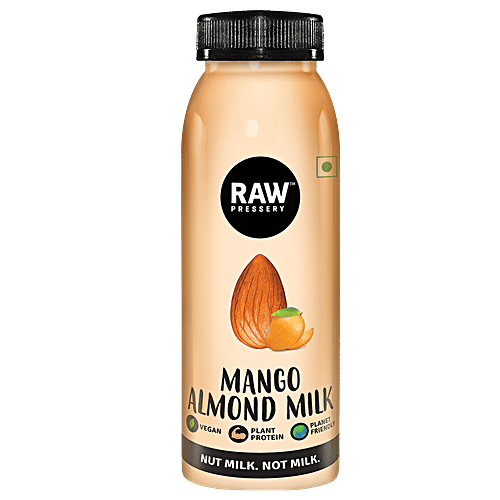 Raw Pressery Mango Almond Milk -  Lactose Free, Dairy-Free, Vegan, 200 ml  