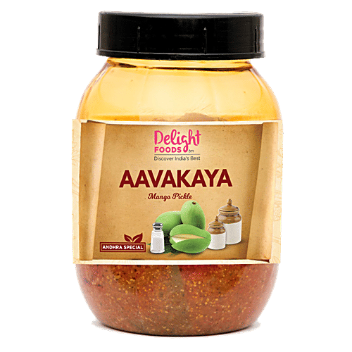 Delight Foods Andhra Special Avakaya/Mango Pickle, 250 g  