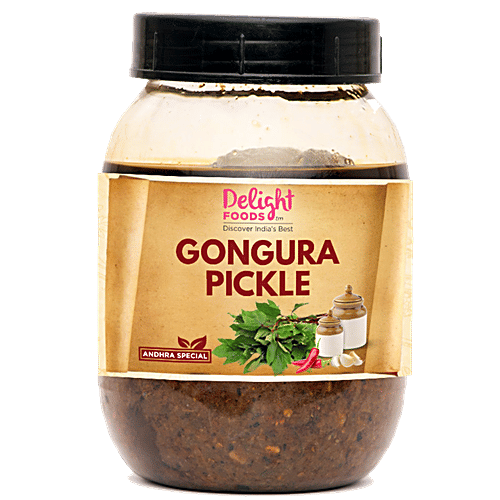 Delight Foods Andhra Special Gongura Pickle, 250 g  