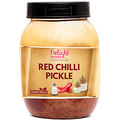 Delight Foods Andhra Special Red Chilli Pickle, 250 g  