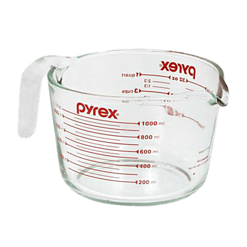 Pyrex Borosilicate Glass Measuring Jugs, 2 pcs  Microwave Safe