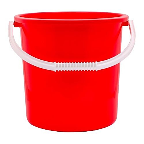 bb home Premium Plastic Bucket - Sturdy & Durable, Red, 16 L (1 pc) High Quality Plastic