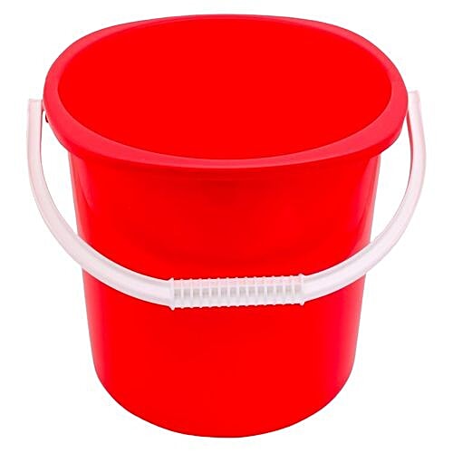bb home Premium Plastic Bucket - Sturdy & Durable, Red, 16 L (1 pc) High Quality Plastic