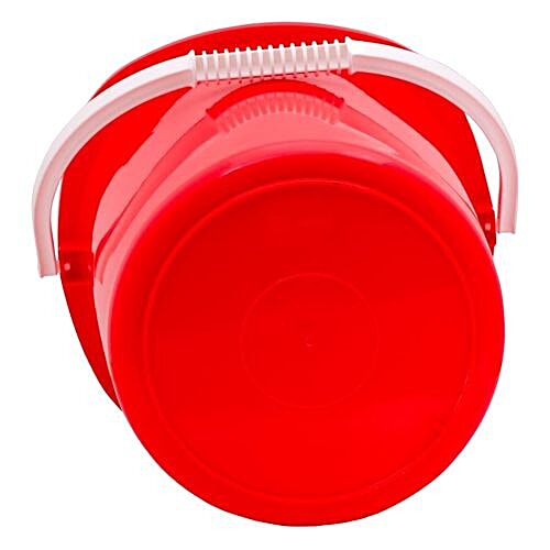 bb home Premium Plastic Bucket - Sturdy & Durable, Red, 16 L (1 pc) High Quality Plastic