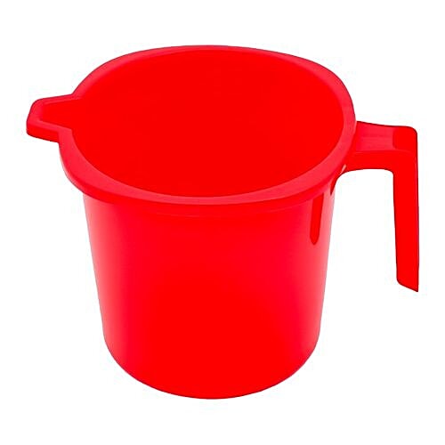Buy BB Home Premium Plastic Bathing Mug Sturdy & Durable, Red Online