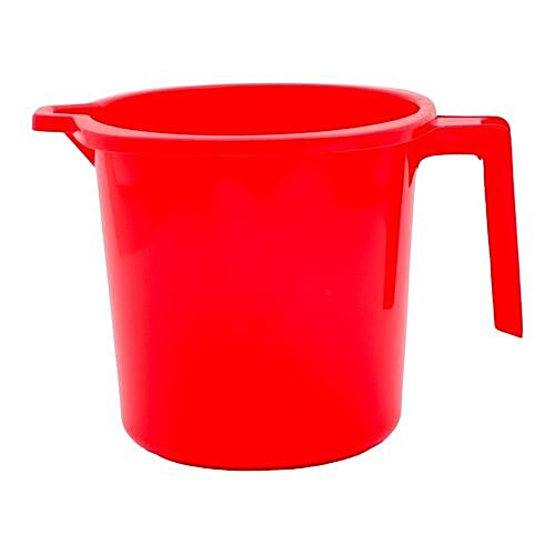 Buy BB Home Premium Plastic Bathing Mug Sturdy & Durable, Red Online