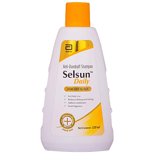 Selsun Daily Selsun Daily Anti Dandruff Shampoo, Clears Away Dandruff Flakes, Relieves from Dandruff Related Itching, Conditions Hair 120ml, 120ml  