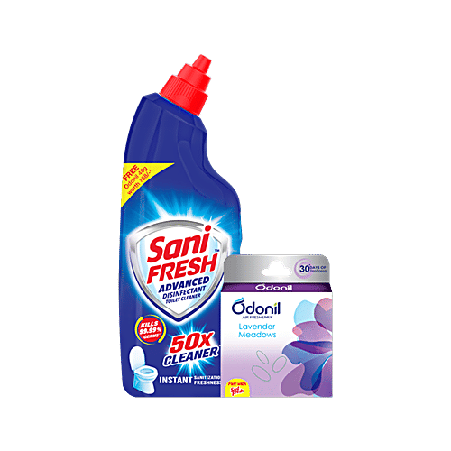 Sanifresh Advanced Disinfectant Toilet Cleaner, 1 L (Get Free Odonil Air Freshner Block - 48 g) Kills 99.9% Germs