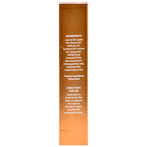 ORGANIC INDIA Women's Body Oil - Revitalising, Rose Geranium, 120 ml  