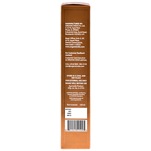 ORGANIC INDIA Women's Body Oil - Revitalising, Rose Geranium, 120 ml  