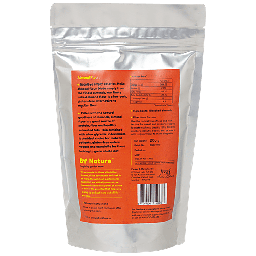 By Nature Almond Flour - Low Carb Keto, 200 g  Gluten Free, High in Protein, High in Fiber