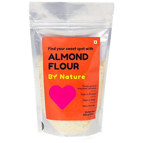 By Nature Almond Flour - Low Carb Keto, 200 g  Gluten Free, High in Protein, High in Fiber