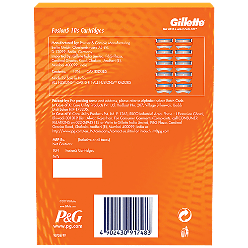 Gillette Fusion Shaving Blades, 10 pcs  
