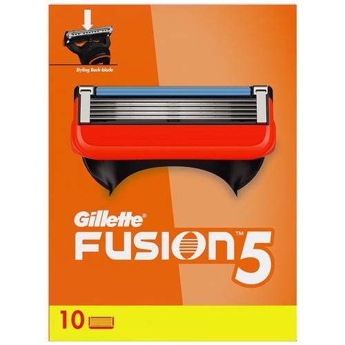 Gillette Fusion 5 Blade Shaving Cartridges - With Lubrastrip, provides Comfort, 10 pcs  5 Blade Shaving Technology, All Fusion Blades