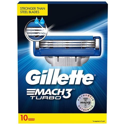 Buy Gillette Mach 3 Turbo Bladed Cartridges - With Comfort Gel Bar ...