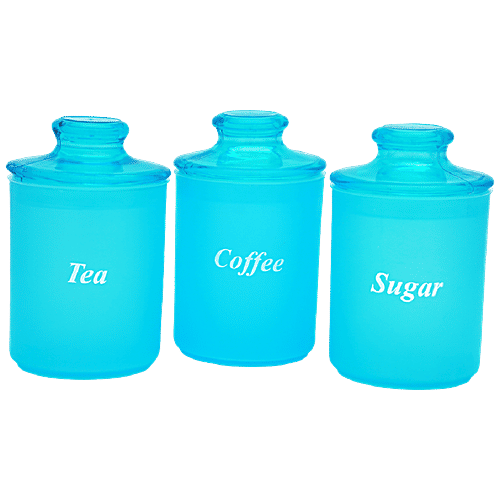 Buy Laplast Airtight Tea, Coffee & Sugar Container Blue, Plastic